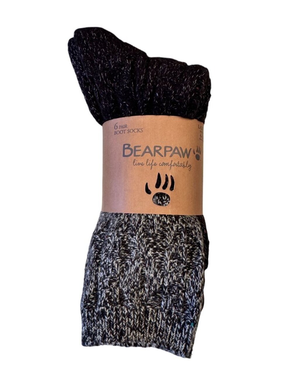 Bearpaw 6 Pairs Boot Socks Women’s shoe Size 4-10 Cozy Soft